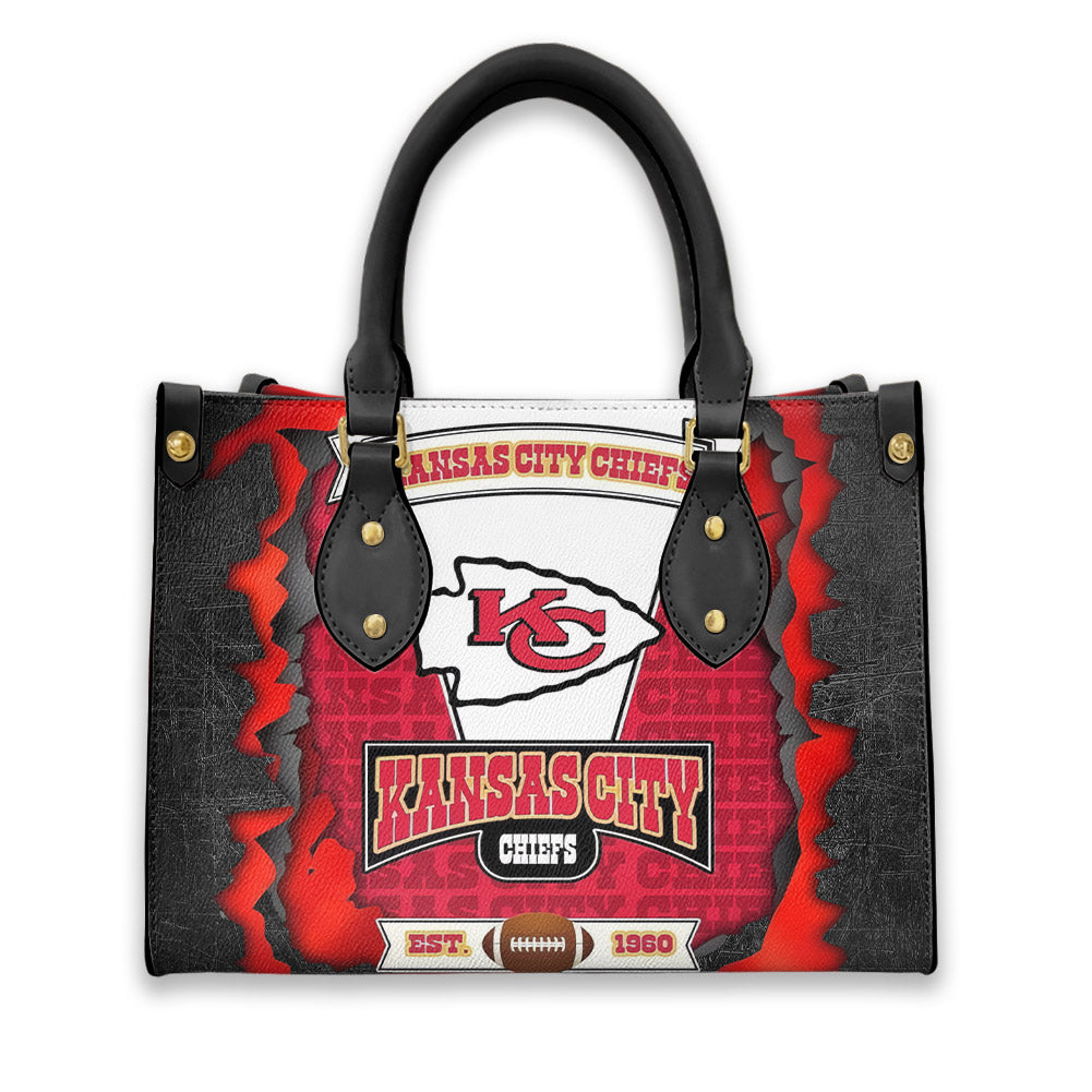 Kansas City Chiefs Leather Hand Bag BB341