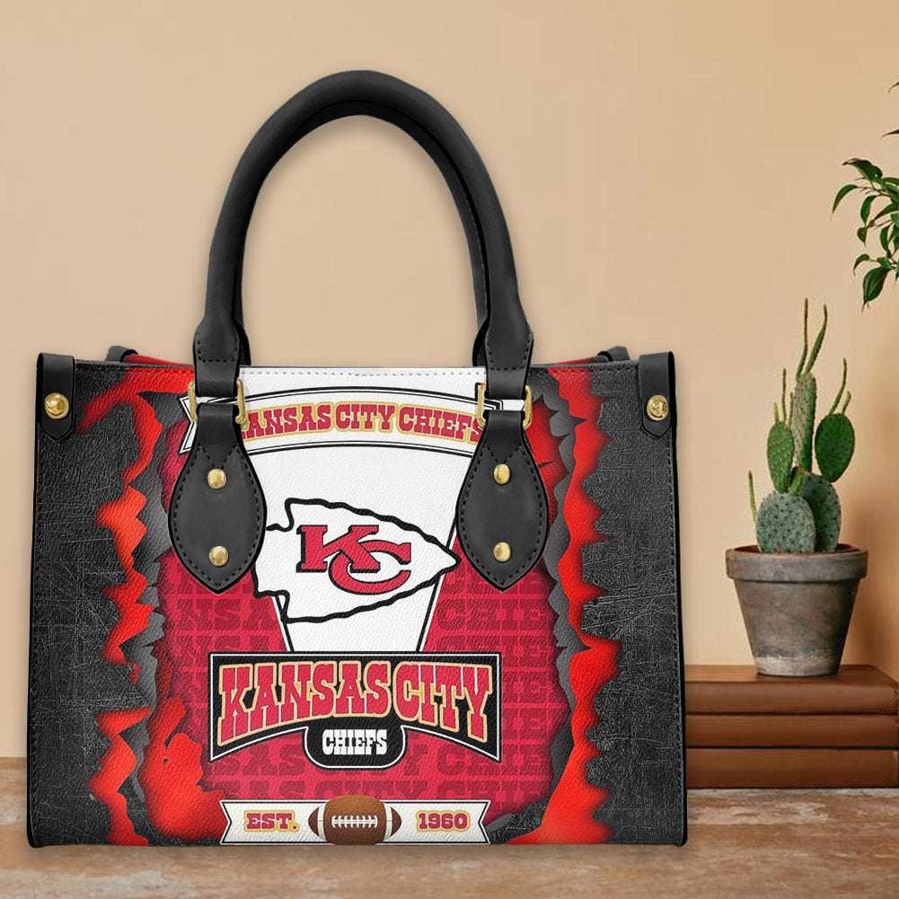 Kansas City Chiefs Leather Hand Bag BB341