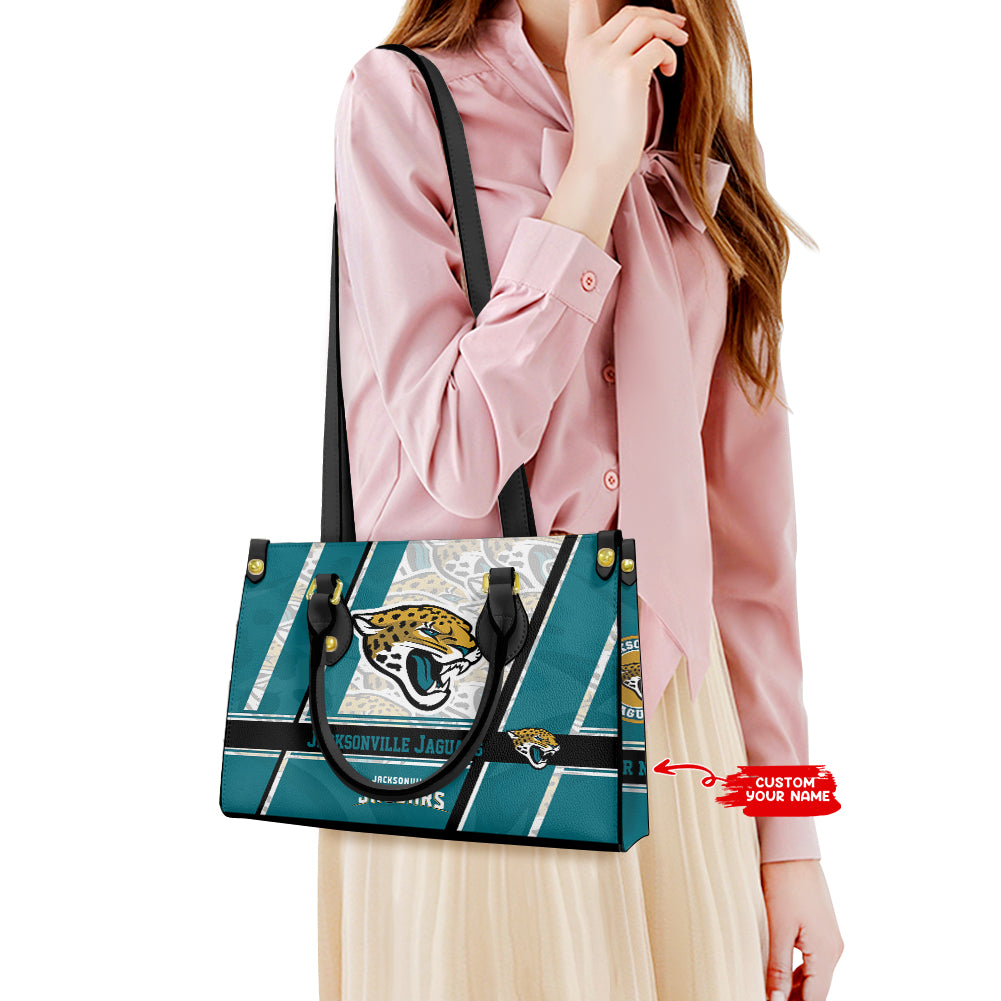 Jacksonville Jaguars Personalized Leather Hand Bag BBLTHB634