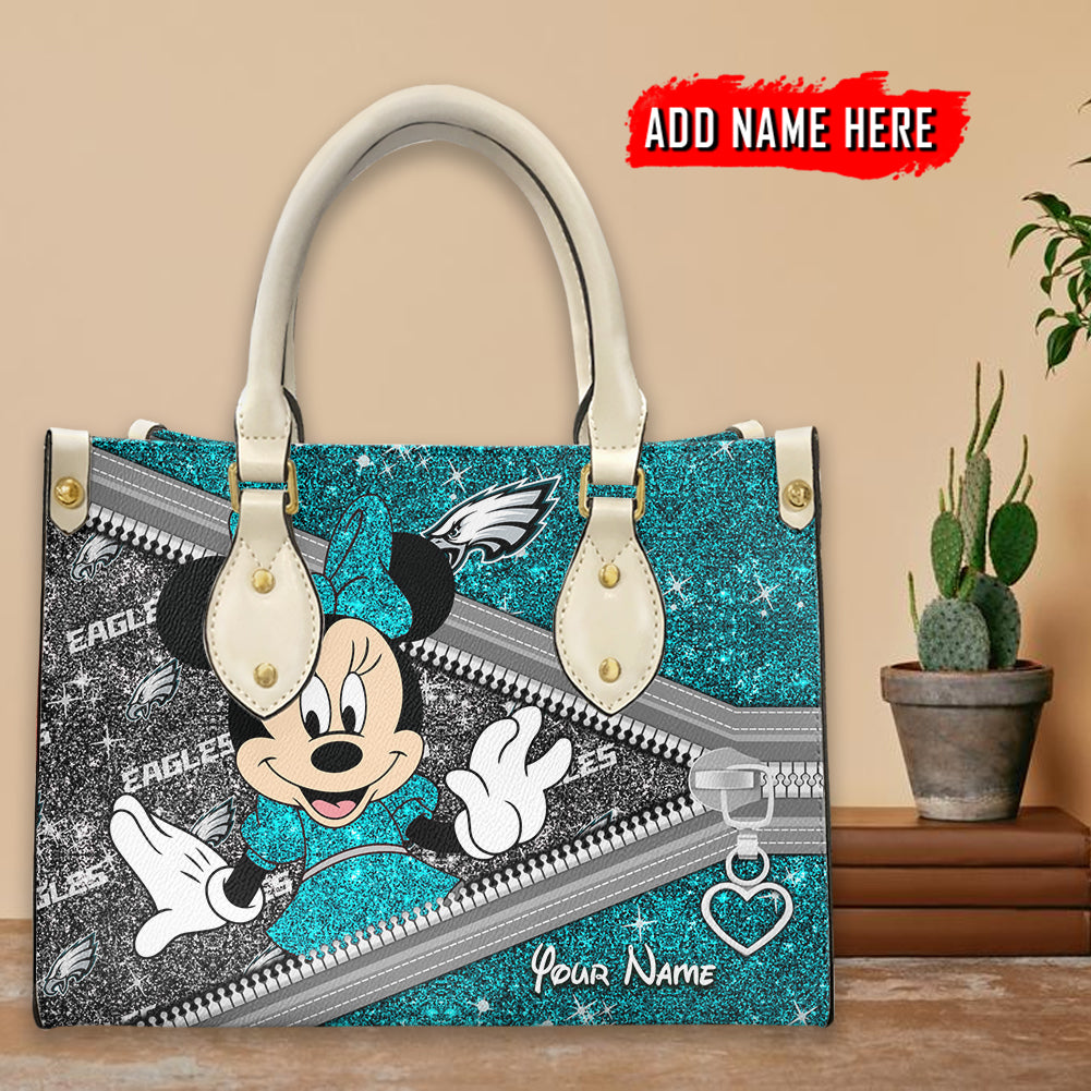 Philadelphia Eagles Personalized Leather Hand Bag BBLTHB679