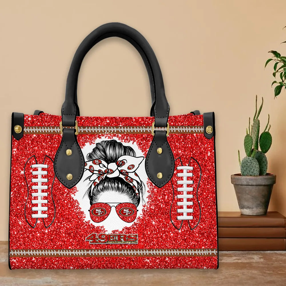 San Francisco 49ers Personalized Leather Hand Bag BBLTHB736