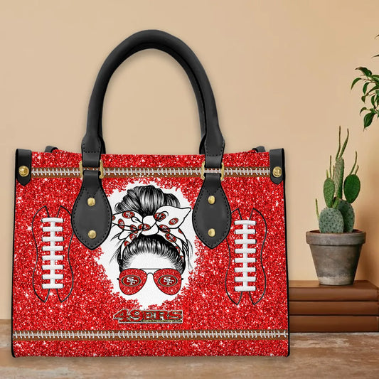 San Francisco 49ers Personalized Leather Hand Bag BBLTHB736