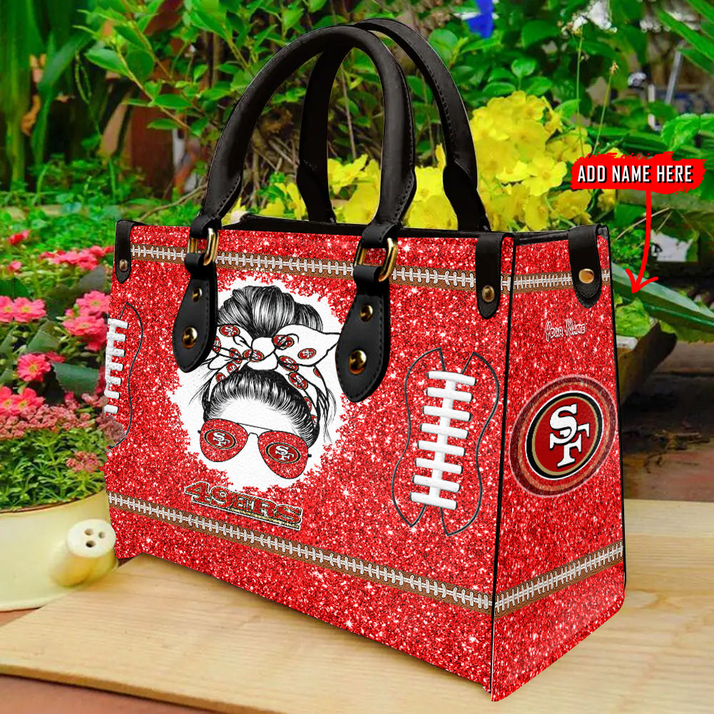 San Francisco 49ers Personalized Leather Hand Bag BBLTHB736