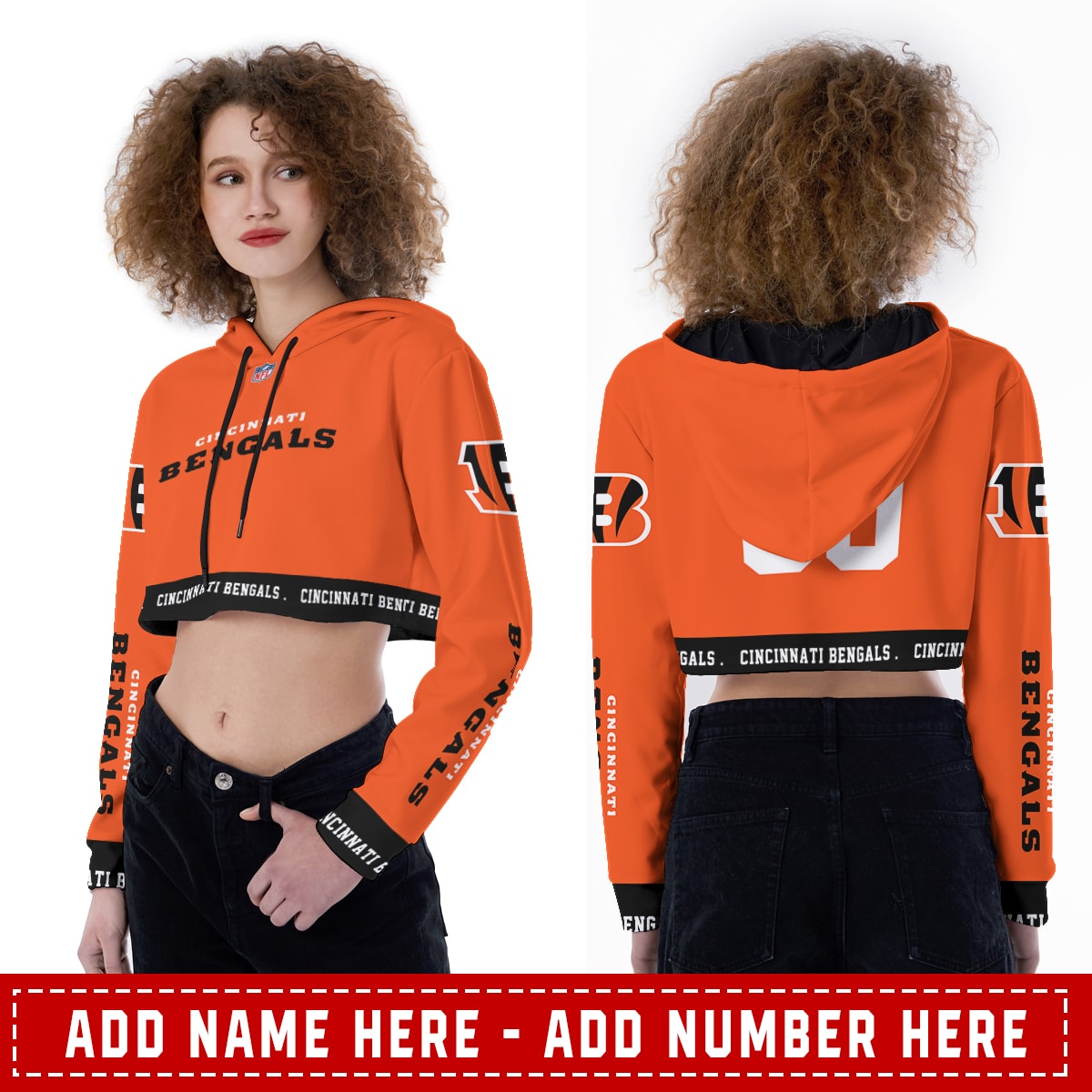 Cincinnati Bengals Personalized Croptop Hoodie And Leggings BG285
