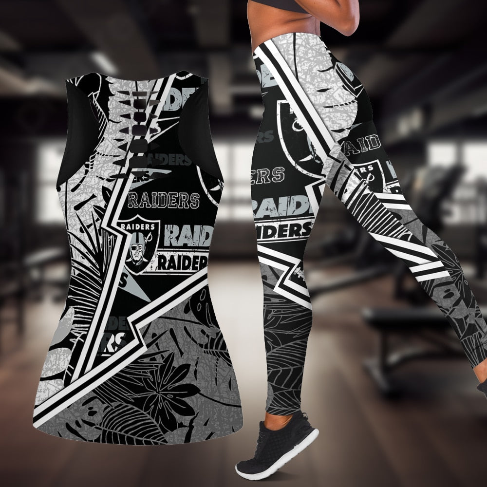Las Vegas Raiders Combo Tank Top And Leggings BG304