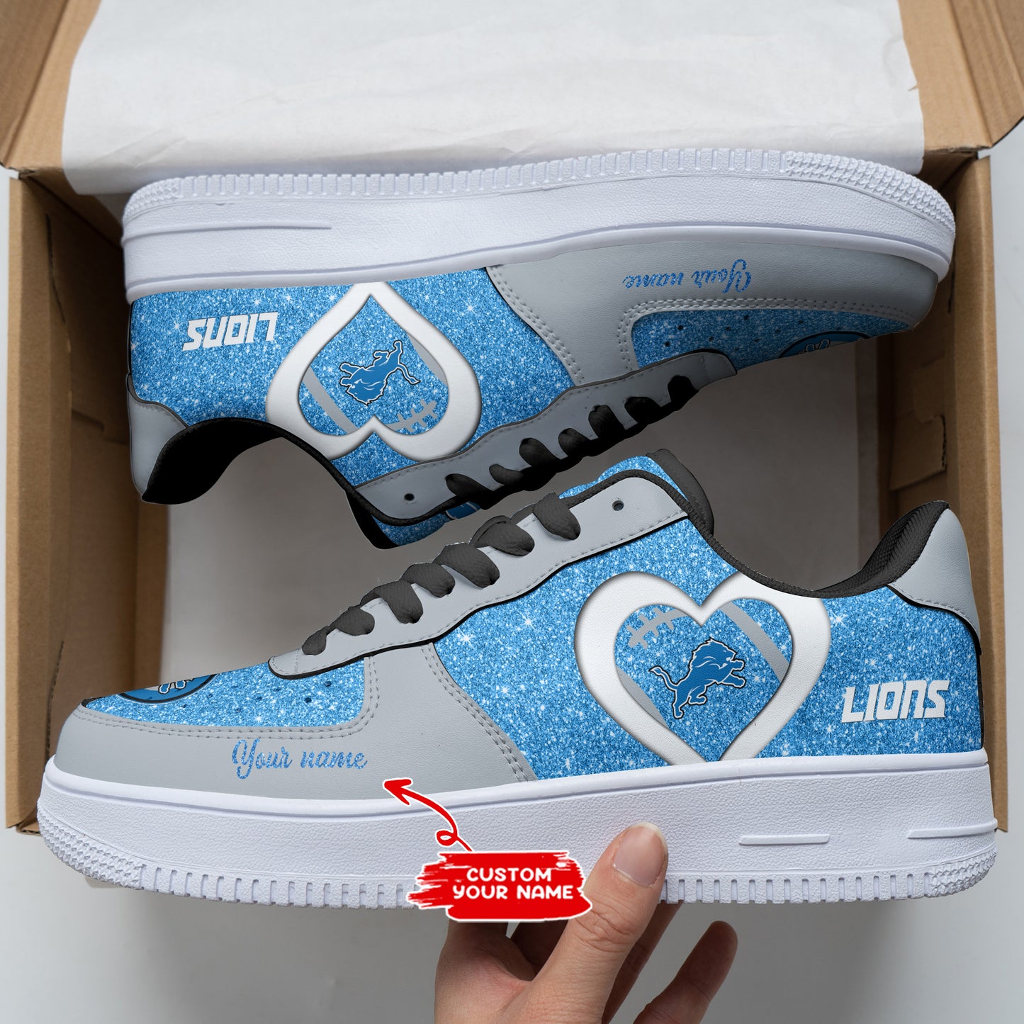 Detroit Lions Personalized AF1 Shoes BGAF1S386