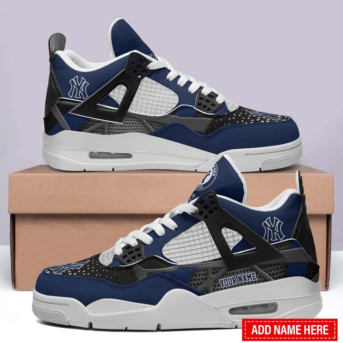 New York Yankees Personalized AJ4 Sneaker BG264