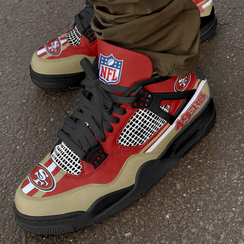 San Francisco 49ers Personalized AJ4 Sneaker BG269