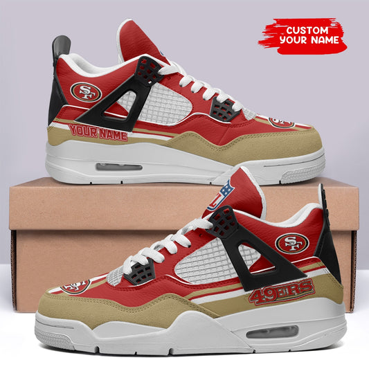 San Francisco 49ers Personalized AJ4 Sneaker BG269