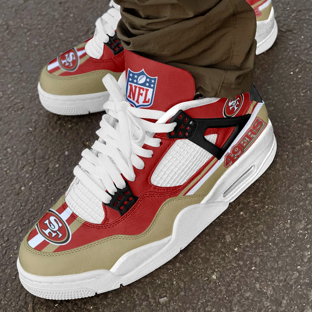 San Francisco 49ers Personalized AJ4 Sneaker BG269