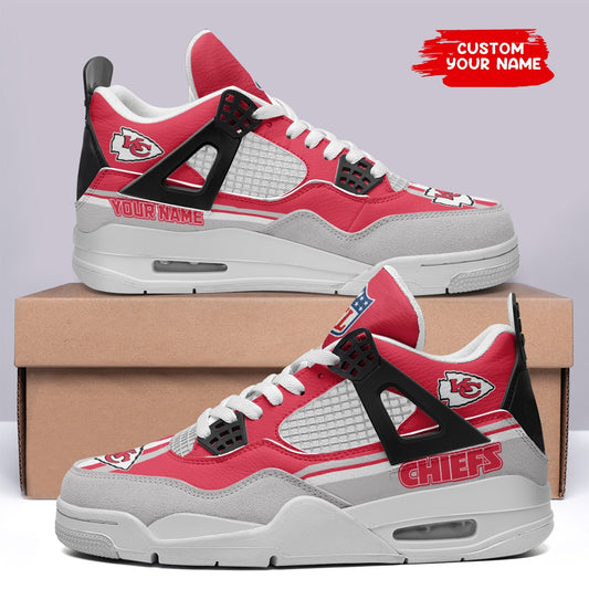 Kansas City Chiefs Personalized AJ4 Sneaker BG270