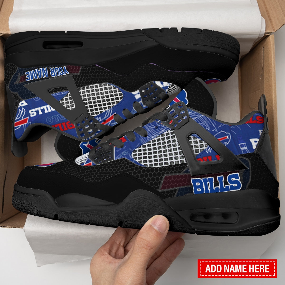 Buffalo Bills Personalized AJ4 Sneaker BG306