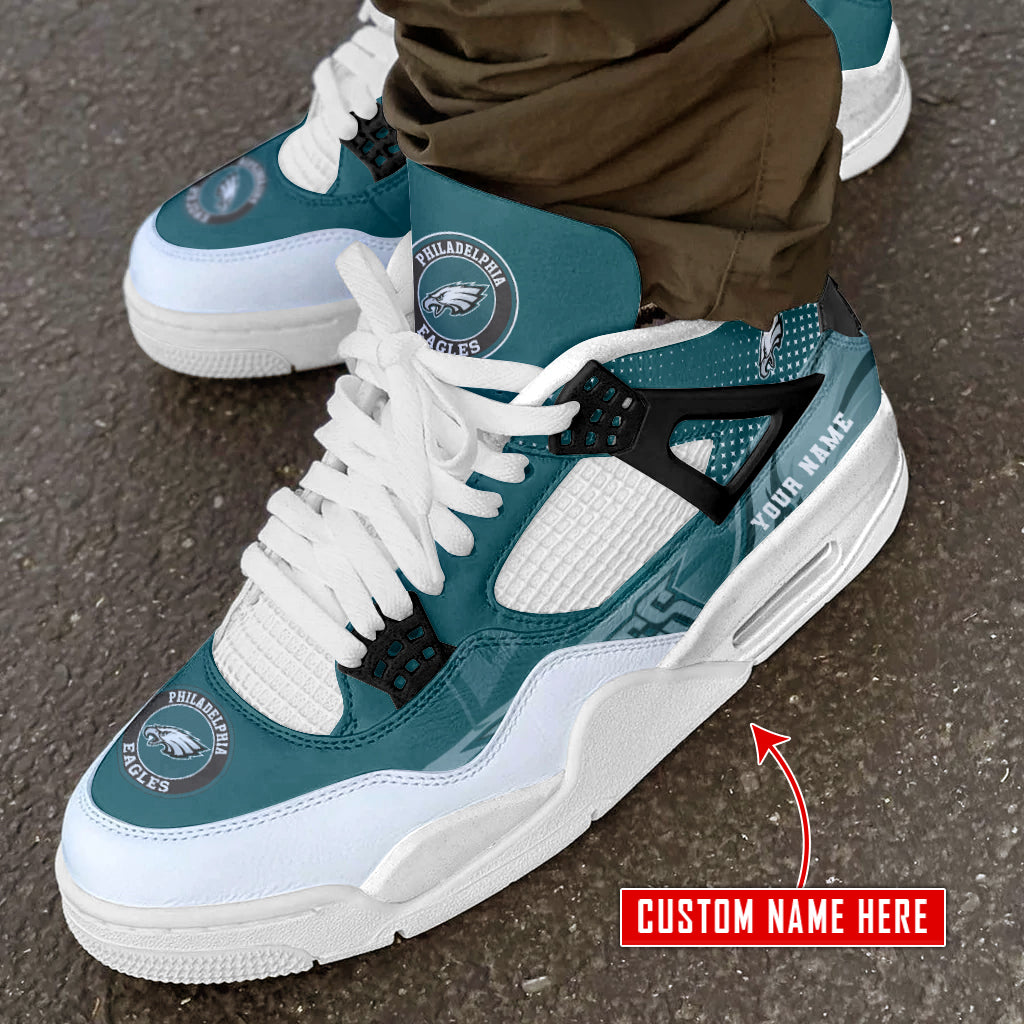 Philadelphia Eagles Personalized AJ4 Sneaker BG308