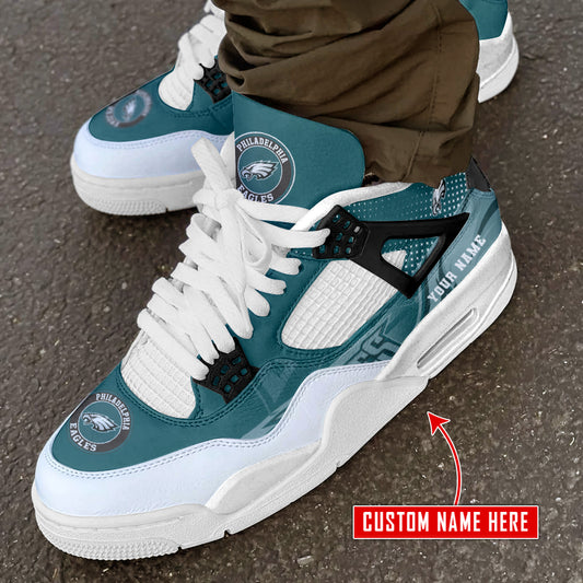 Philadelphia Eagles Personalized AJ4 Sneaker BG308