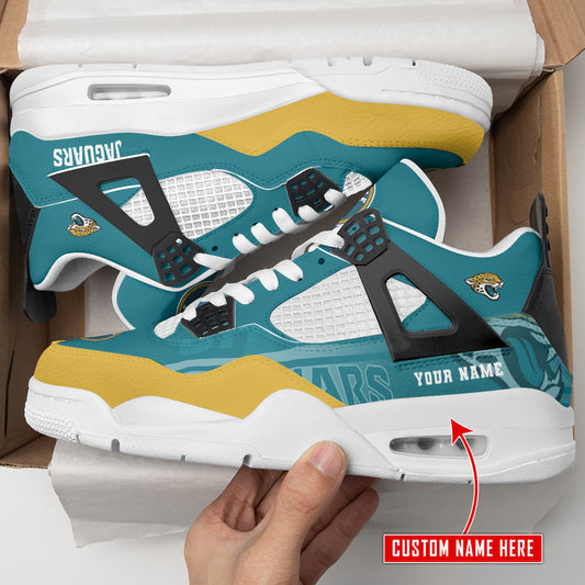 Jacksonville Jaguars Personalized AJ4 Sneaker BG311