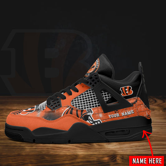 Cincinnati Bengals Personalized AJ4 Sneaker BG313