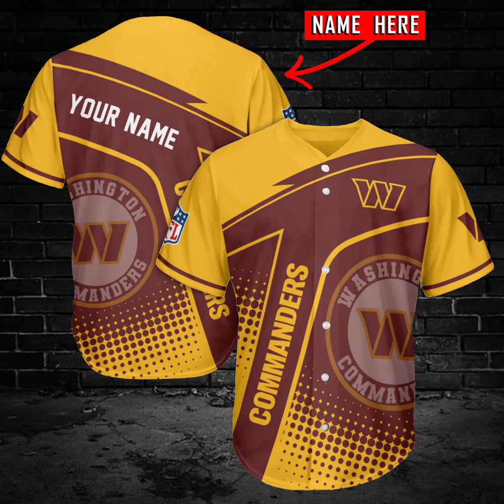 Washington Commanders Personalized Baseball Jersey AZC52