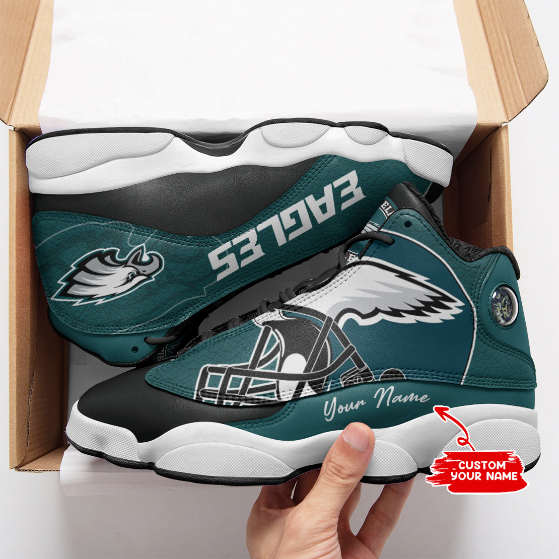Philadelphia Eagles Personalized AJD13 Sneakers BG203