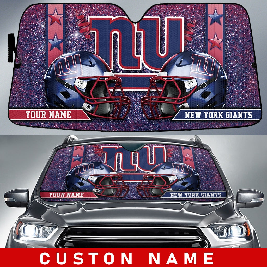 New York Giants Personalized Auto Sun Shade BG129