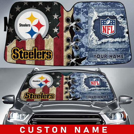 Pittsburgh Steelers Personalized Auto Sun Shade BG224