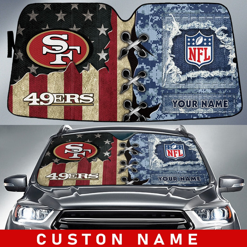 San Francisco 49ers Personalized Auto Sun Shade BG225
