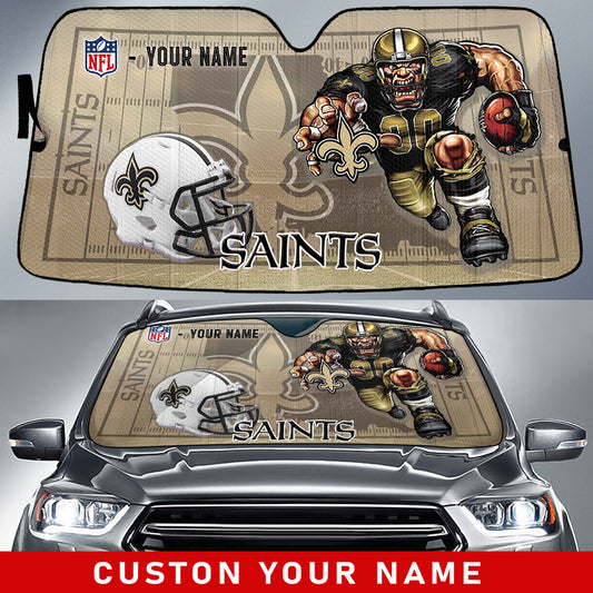 New Orleans Saints Personalized Auto Sun Shade BGAUSS233