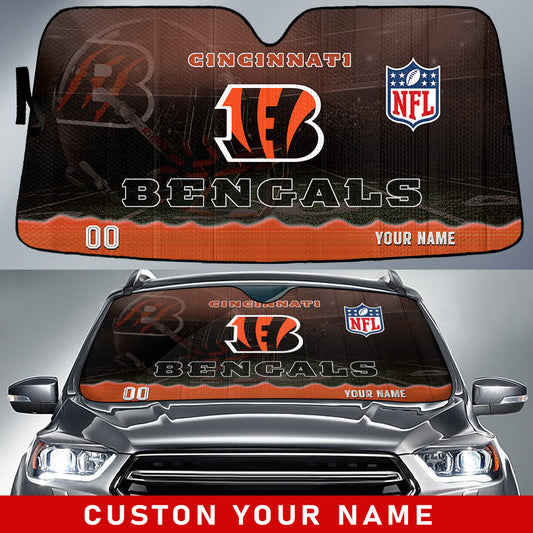 Cincinnati Bengals Personalized Auto Sun Shade BGAUSS235