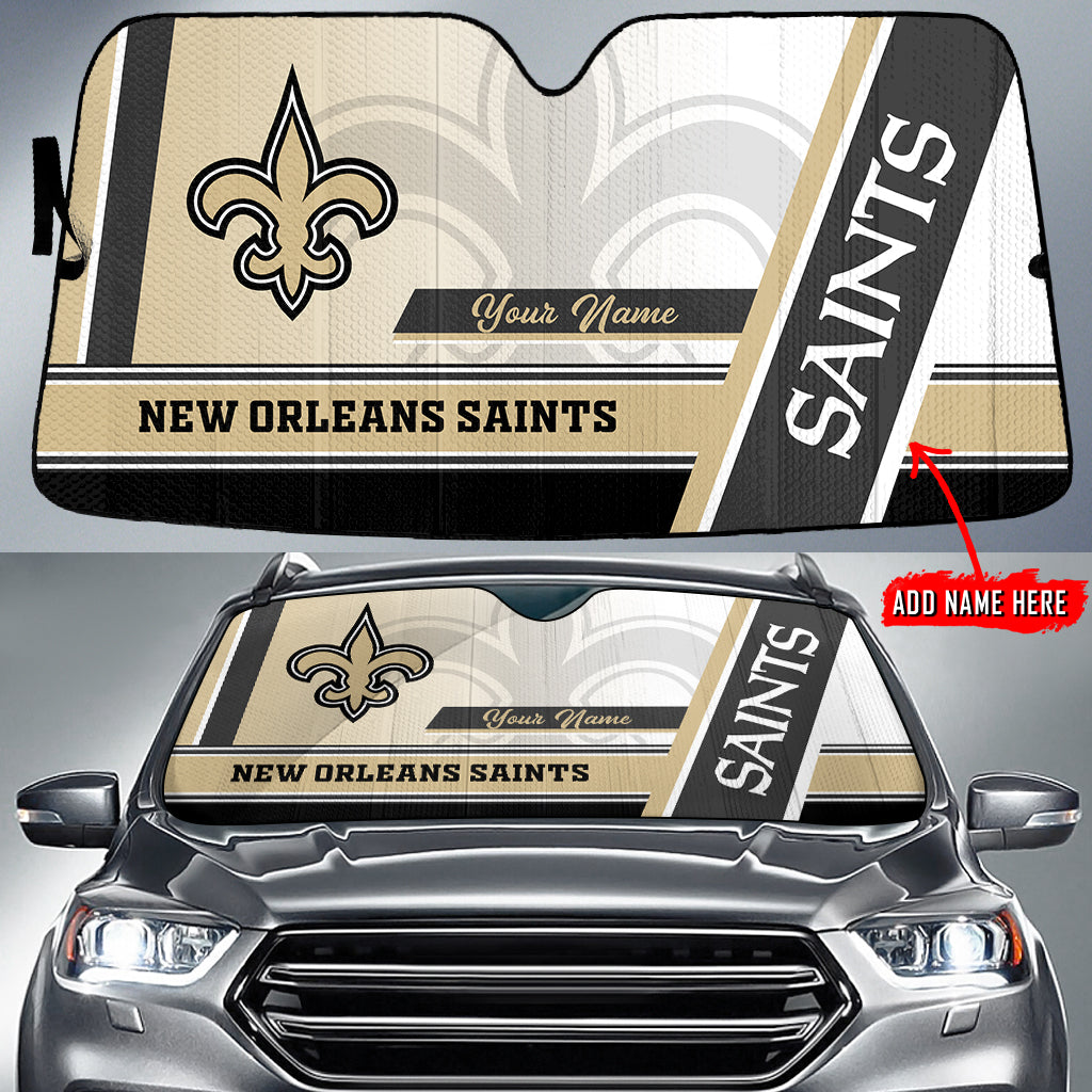 New Orleans Saints Personalized Auto Sun Shade BGAUSS245