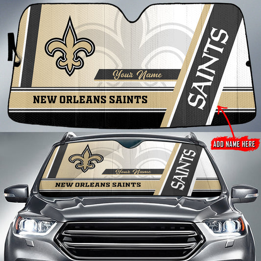 New Orleans Saints Personalized Auto Sun Shade BGAUSS245