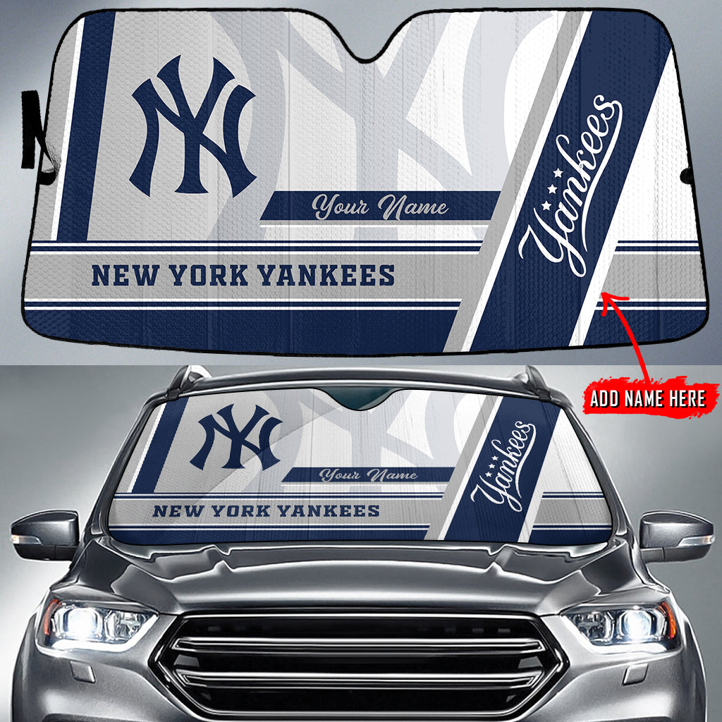 New York Yankees Personalized Auto Sun Shade BGAUSS249