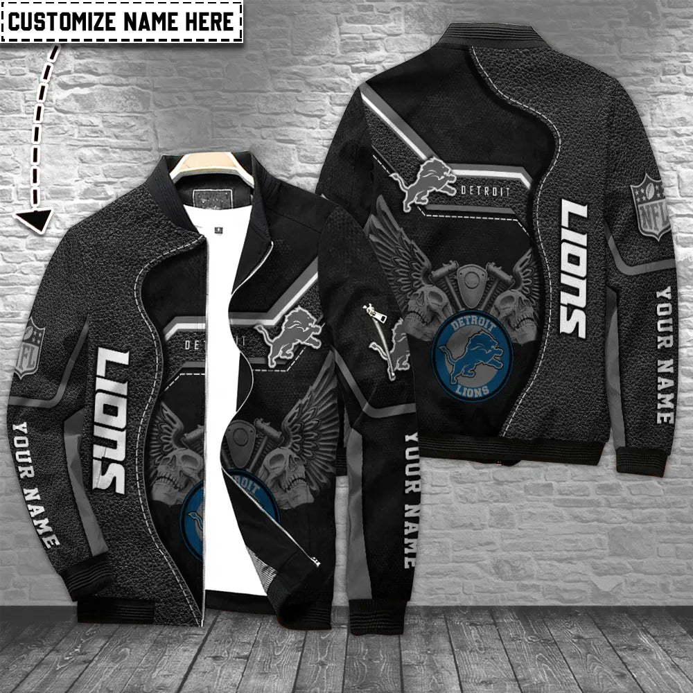 Detroit Lions Personalized Bomber Jacket BGBBJ1004