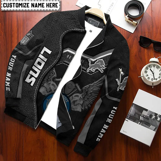 Detroit Lions Personalized Bomber Jacket BGBBJ1004