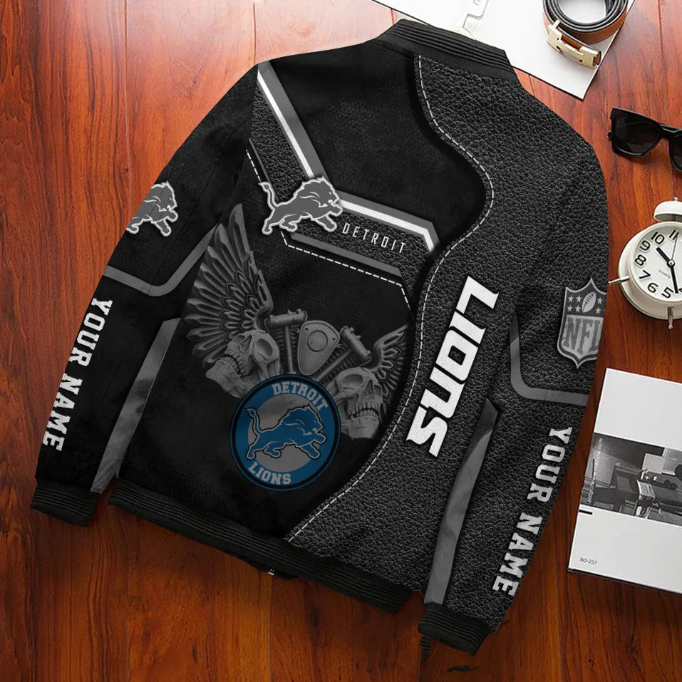 Detroit Lions Personalized Bomber Jacket BGBBJ1004