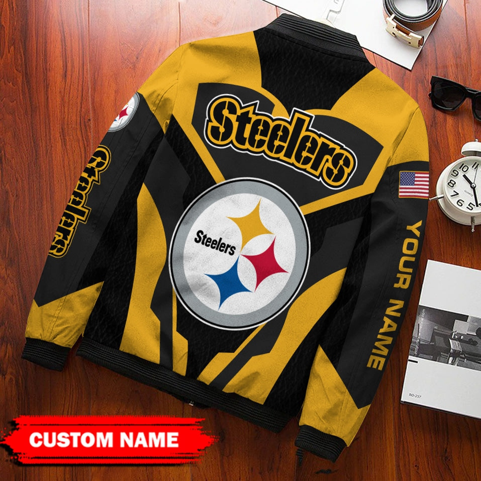 Pittsburgh Steelers Personalized Bomber Jacket BG868