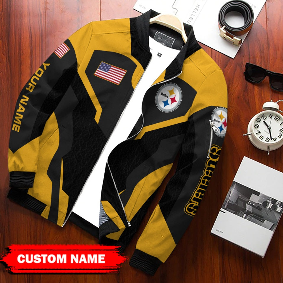 Pittsburgh Steelers Personalized Bomber Jacket BG868