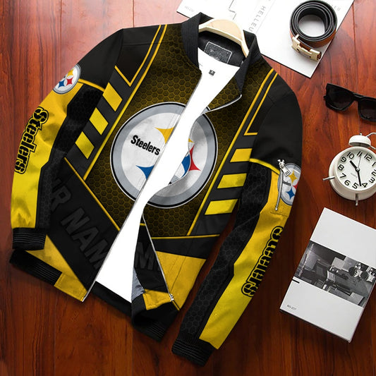 Pittsburgh Steelers Personalized Bomber Jacket BG872