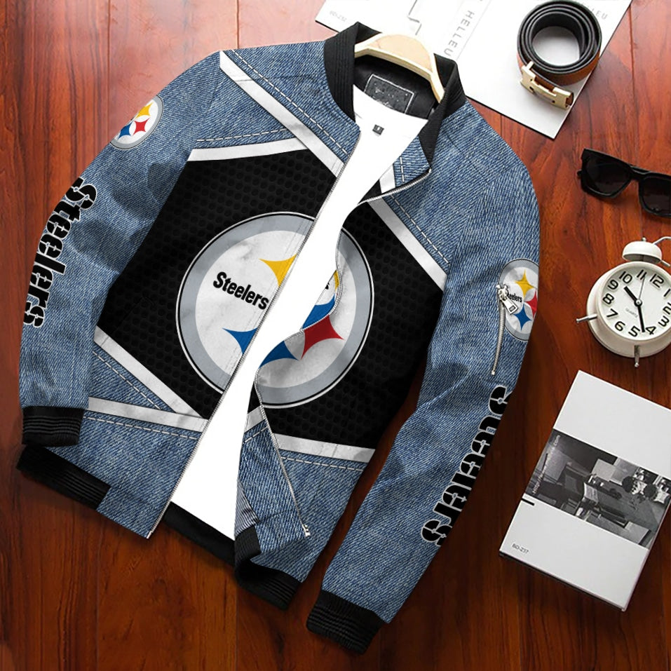 Pittsburgh Steelers Personalized Bomber Jacket BG877