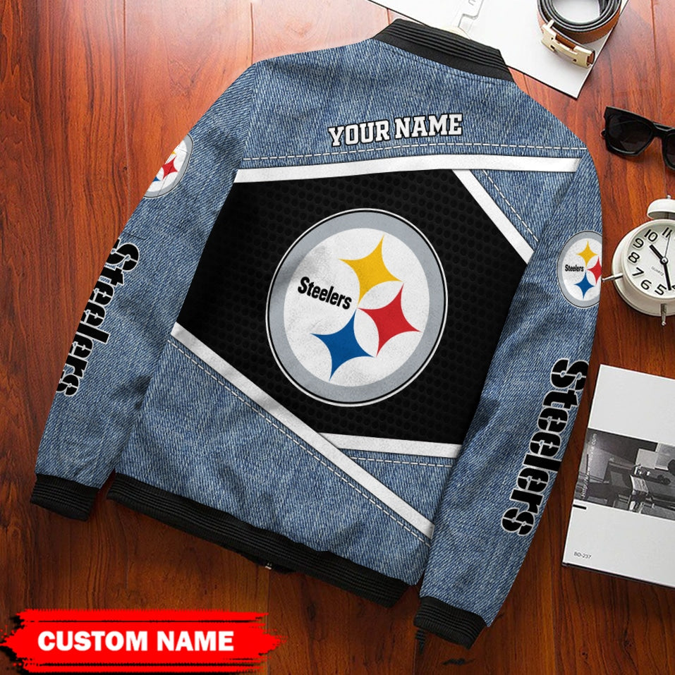 Pittsburgh Steelers Personalized Bomber Jacket BG877