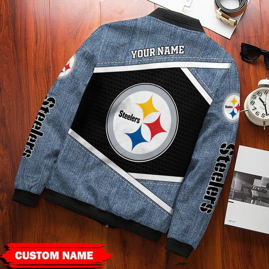 Pittsburgh Steelers Personalized Bomber Jacket BG877