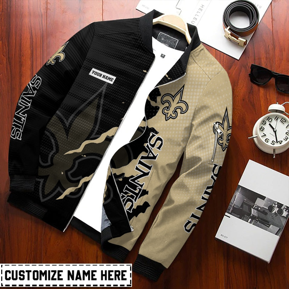 New Orleans Saints Personalized Bomber Jacket BG879