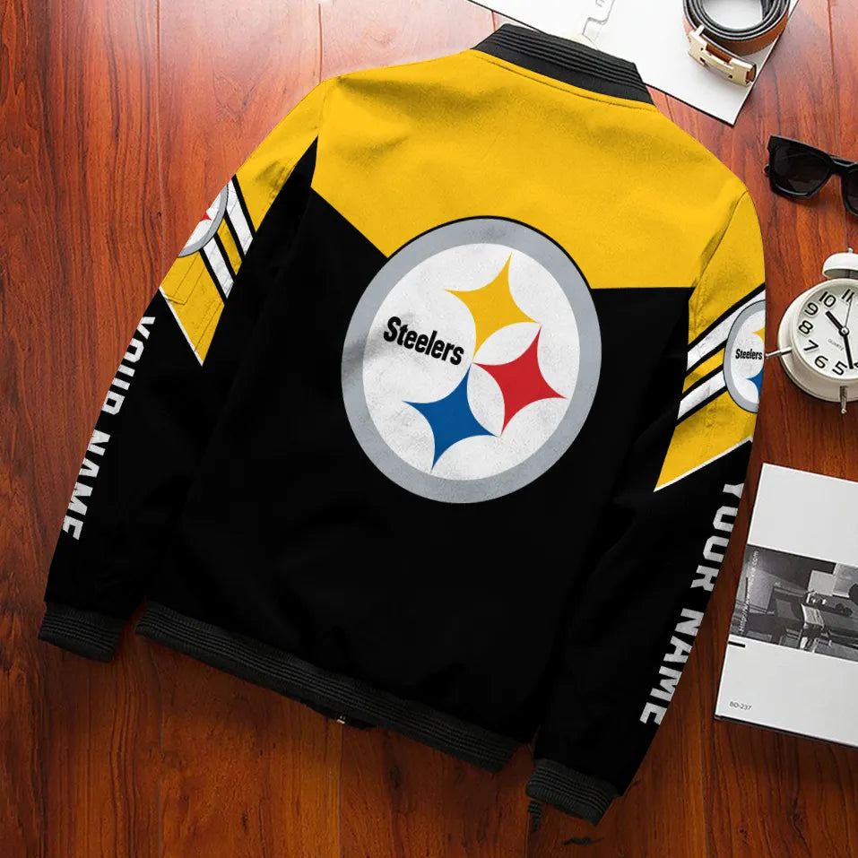 Pittsburgh Steelers Personalized Bomber Jacket BG885