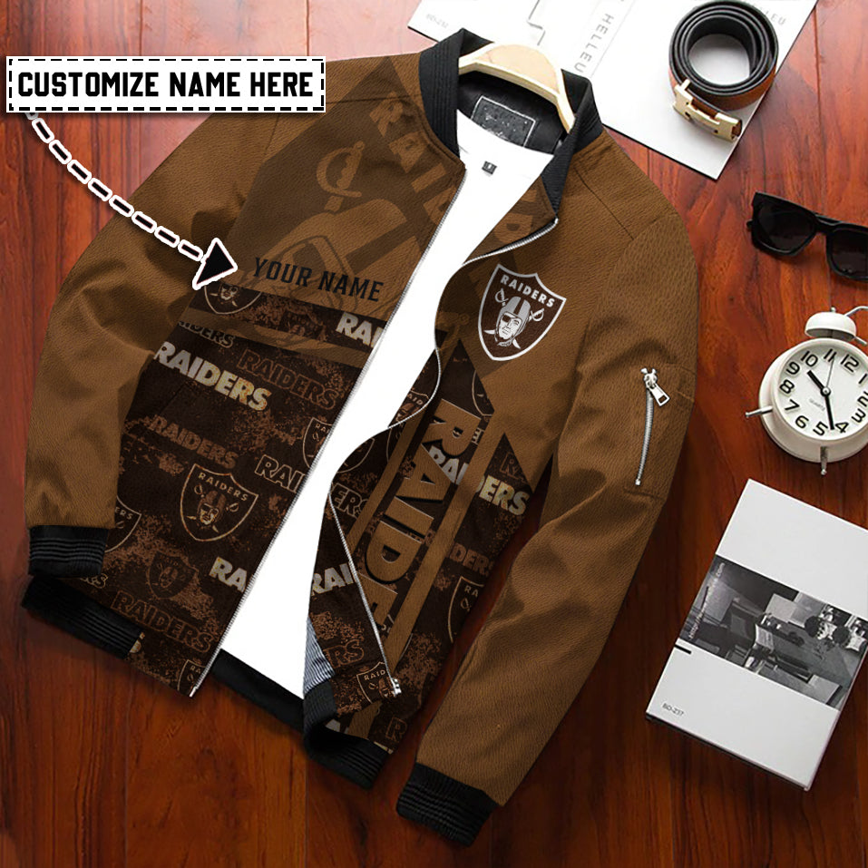Las Vegas Raiders Personalized Bomber Jacket BG887