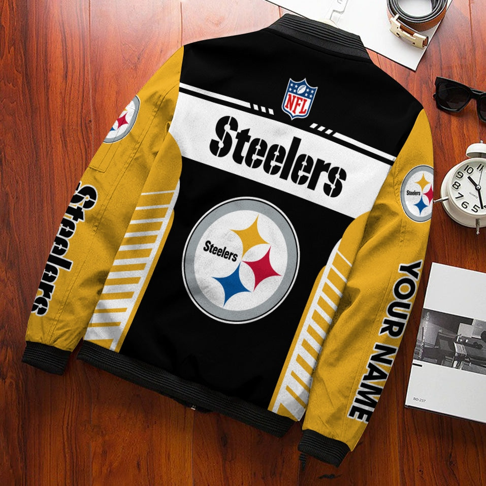 Pittsburgh Steelers Personalized Bomber Jacket BG890