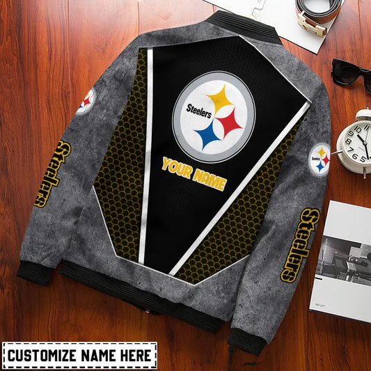Pittsburgh Steelers Personalized Bomber Jacket BG893
