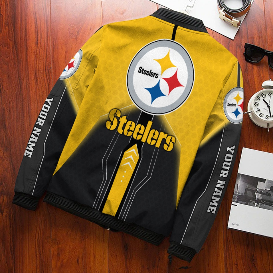 Pittsburgh Steelers Personalized Bomber Jacket BG900