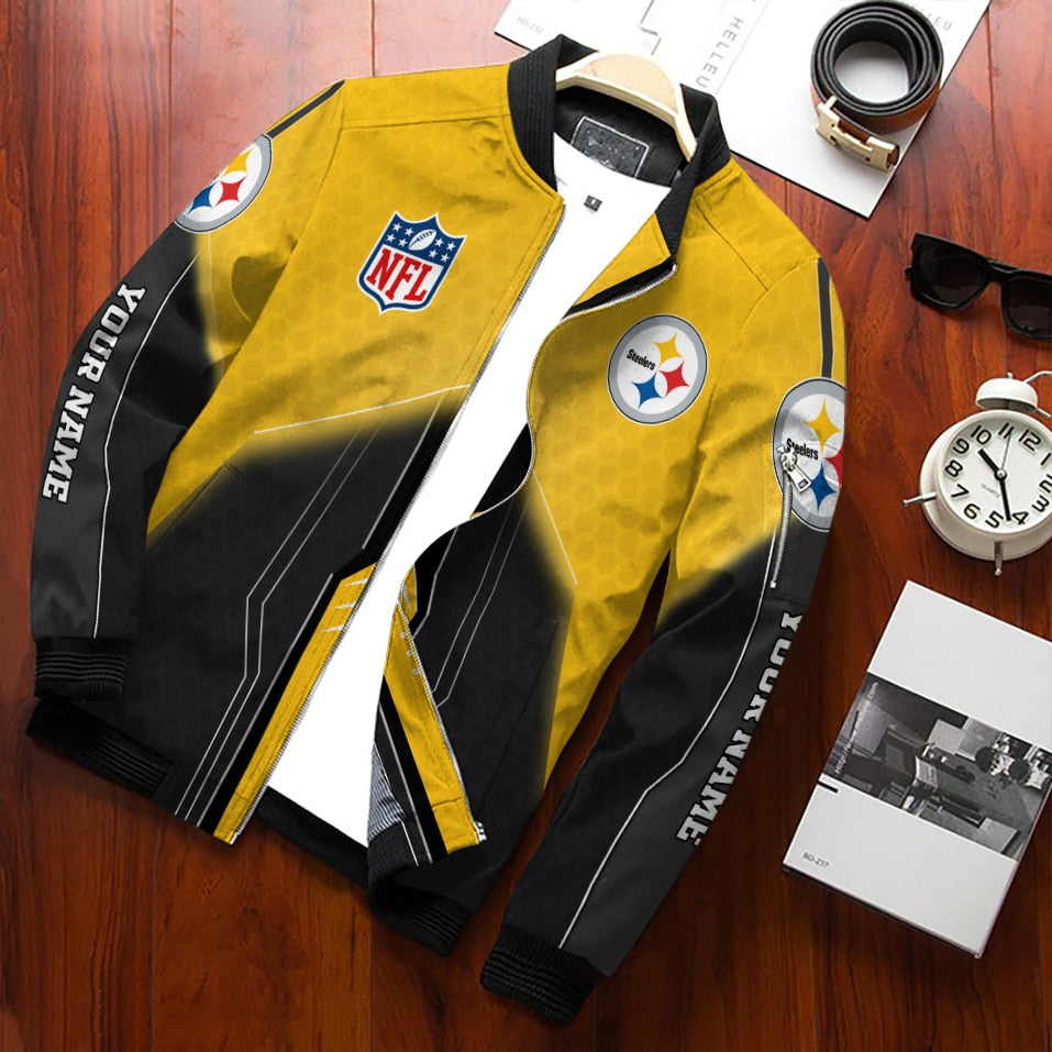 Pittsburgh Steelers Personalized Bomber Jacket BG900