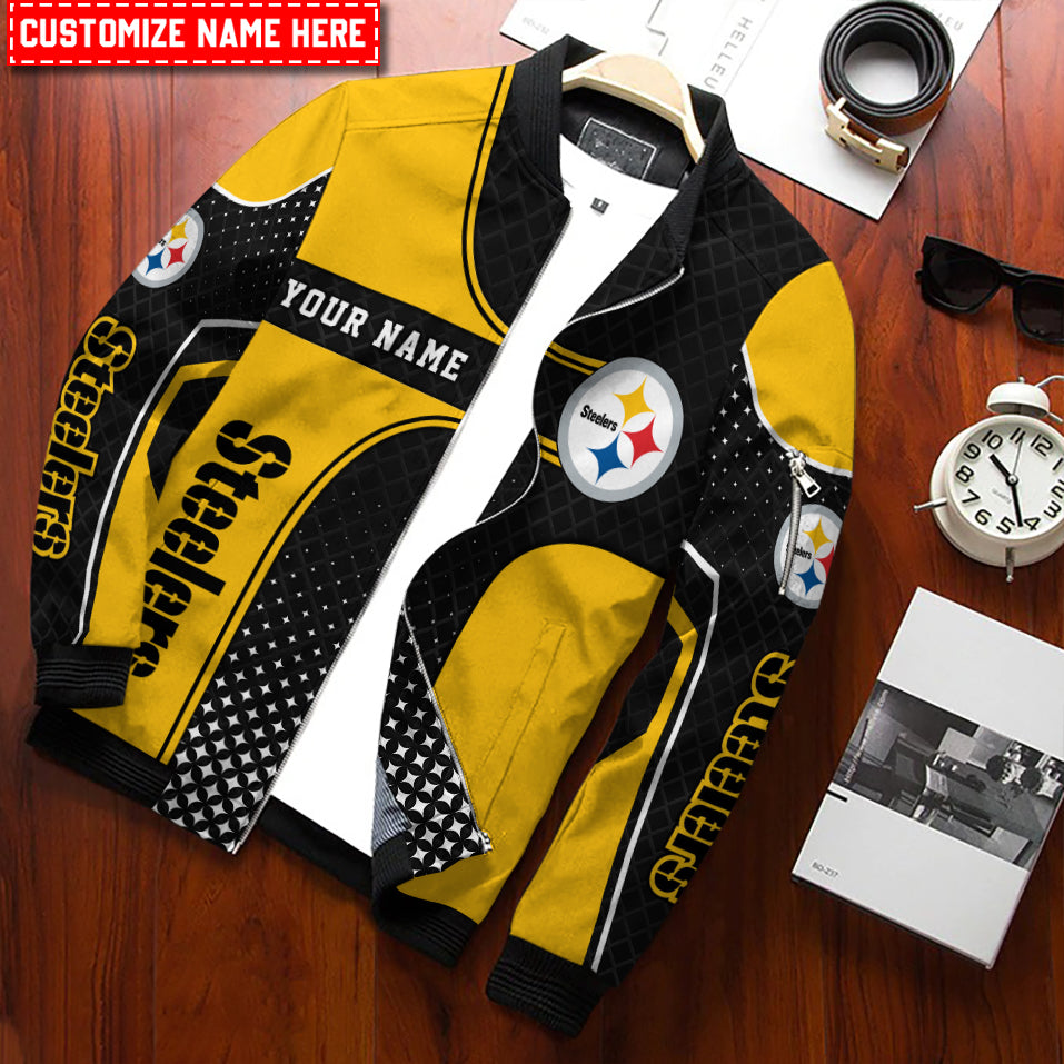 Pittsburgh Steelers Personalized Bomber Jacket BG917