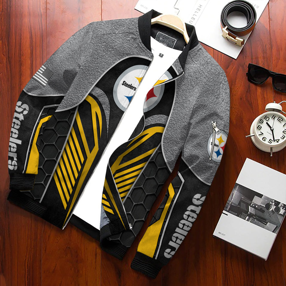 Pittsburgh Steelers Personalized Bomber Jacket BG923