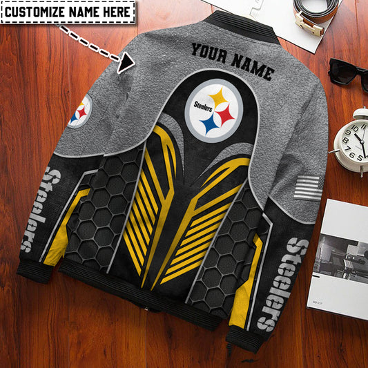 Pittsburgh Steelers Personalized Bomber Jacket BG923