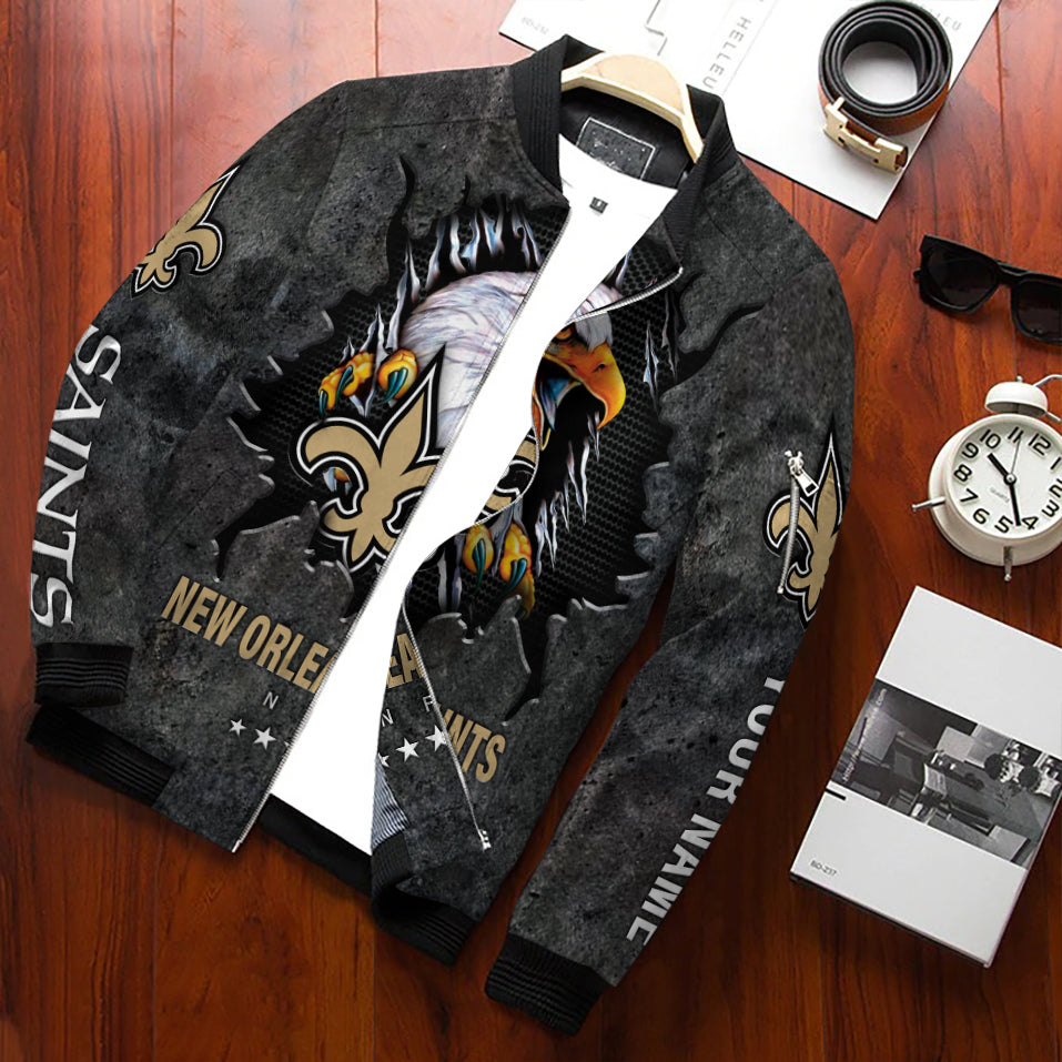 New Orleans Saints Personalized Bomber Jacket BG925